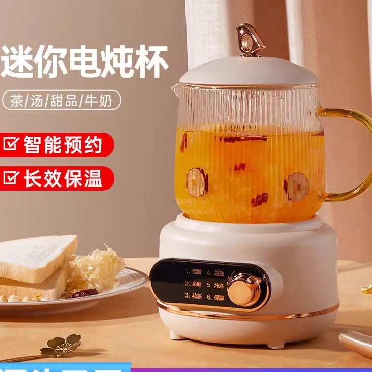 迷你养生壶办公室小型一人用多功能电炖杯玻璃杯电热煮茶壶养生杯