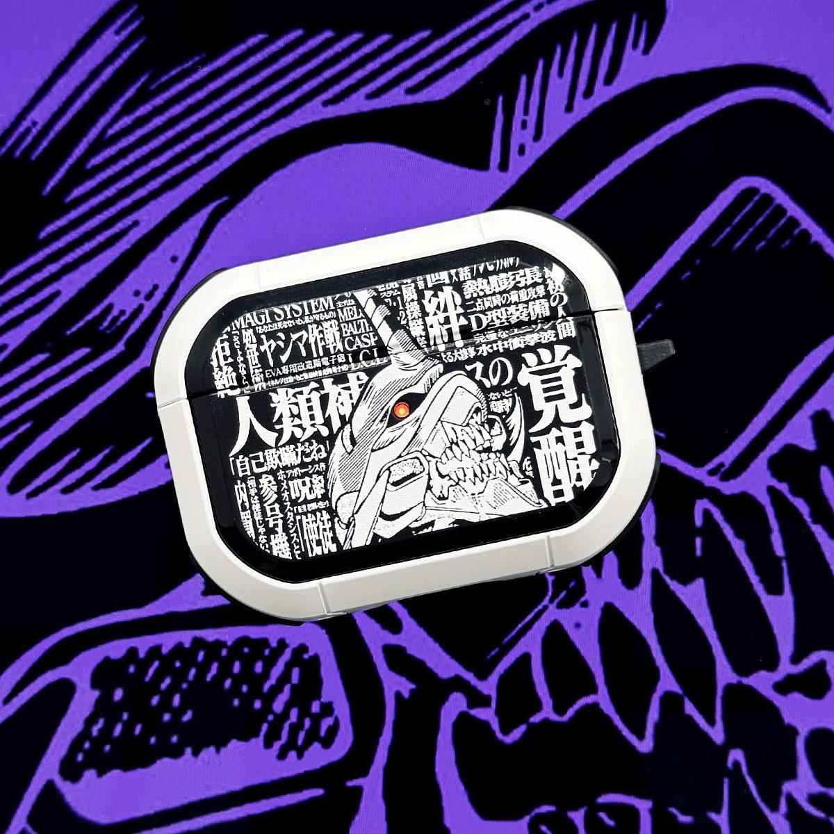 CASEWAFEE原创EVA黑白机甲对灯AirPodsPro2代耳机套AirPods4代耳机壳AirPods3代保护套福音战士保护壳