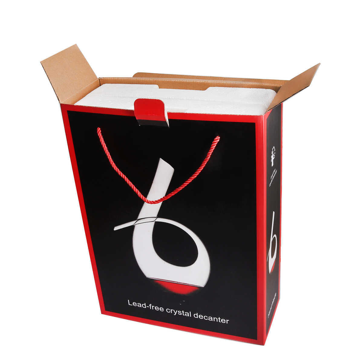 醒酒可厂家直销红酒玻璃醒酒做器器斜器手工壶字型口6logo醒酒