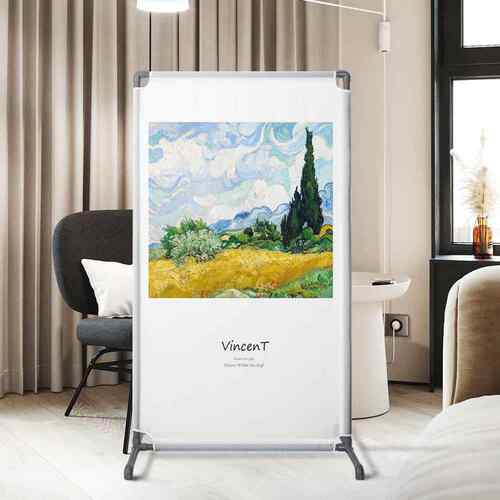 正品意油画装组创家屏风隔断客厅用办公小空间遮挡北欧风艺术装饰