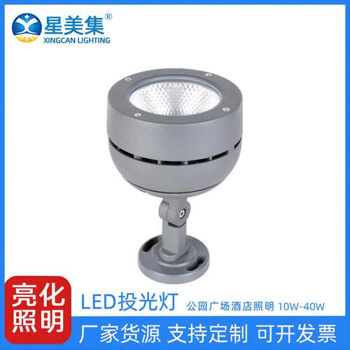 10W20W30W40W户外桥梁公园园林庭院市政园林防水射灯照树灯
