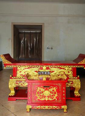 实木供桌寺庙佛台祠堂供台道观桌香樟木香案翘头元宝桌神台定制