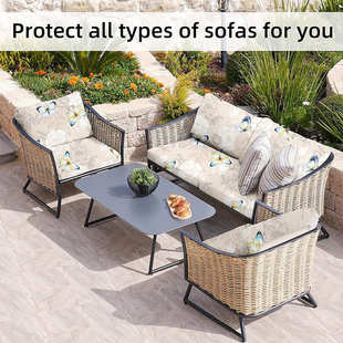 户外沙发套坐垫长条庭院沙发垫子卡座沙发套罩沙发座垫批发