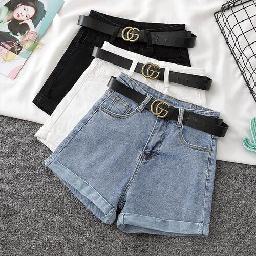 High Waist Denim Shorts For Women Vintage Sexy Shorts Jeans