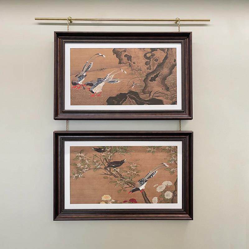 挂画 画器轨道法式覆古设计师吊炼挂画 画杆玄关装饰画 画DIY黄铜