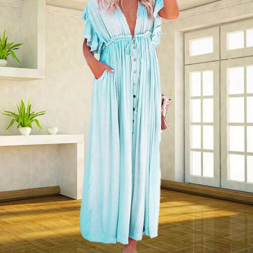Beach cover shirt, long skirt, sun protection shirt, dress