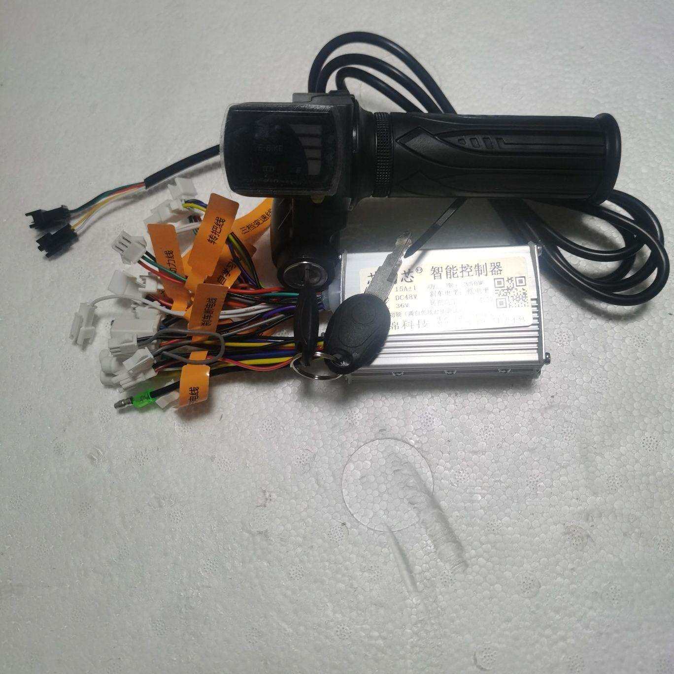 锂电车控制器48V代驾车智能双模无刷控制器折叠车控制器转把套装