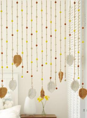 2F97J7H9S025新款门复帘木珠帘古窗帘装饰艺术吊珠饰隔断帘玄关茶