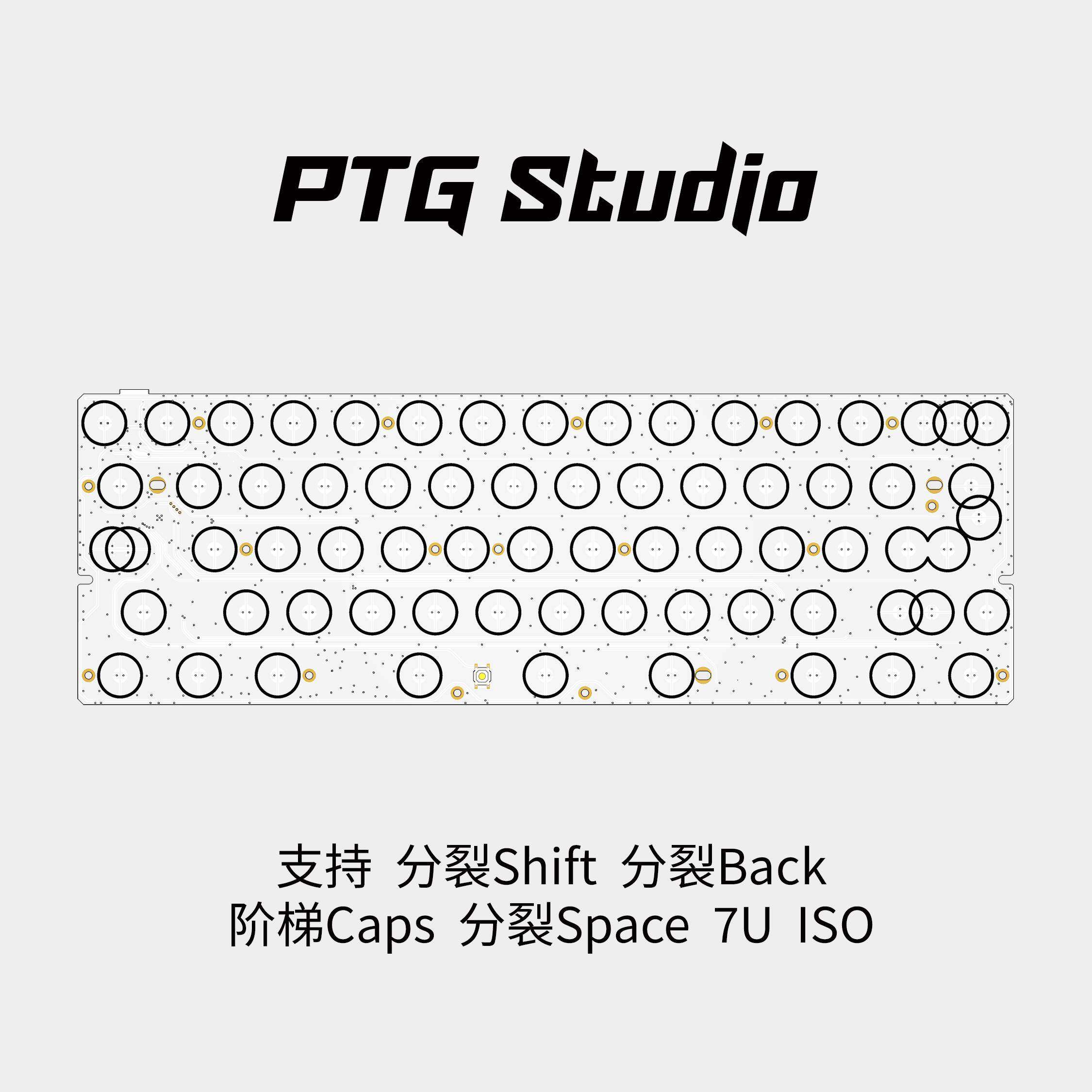 60% 客制化静电容电路板PCB 兼容 Rule 60 V3 关联燃风 宁芝 HHKB图片