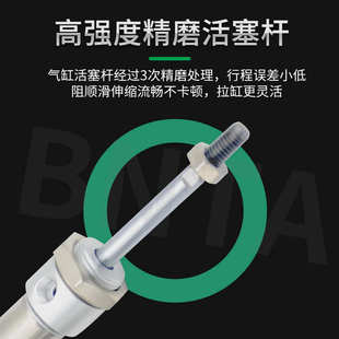 125 50X75x100 150 200 CA高温缓冲 气动不锈钢迷你气缸MA40