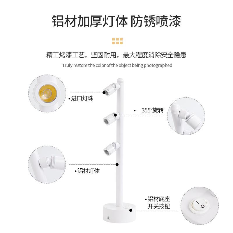 可充电led白色灯体珠宝柜台多头2W3W4W5W立杆无线射灯展会电池灯