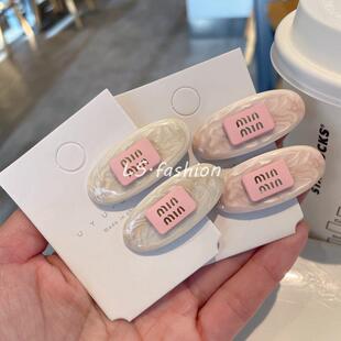 超好看 侧边夹发卡可爱甜美字母小发夹少女风鸭嘴夹森系刘海夹发