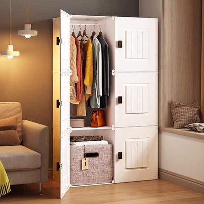 简衣柜易结实耐5用新款202塑出租房家用卧室料UBQ组装儿童收纳柜