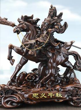 骑马关公忠义千秋关公摆件公司店铺客厅玄关酒柜装饰乔迁开业送礼