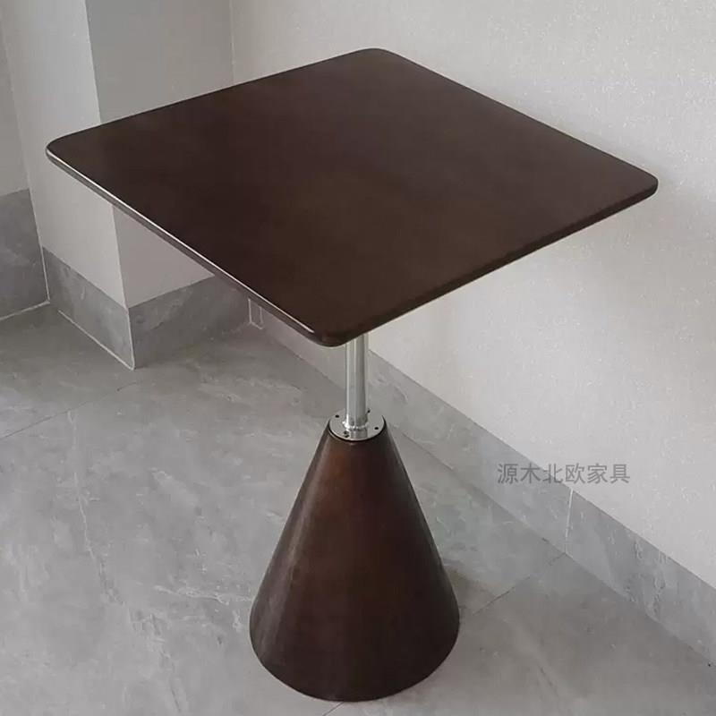 黑胡桃色茶几沙发边几实木咖啡桌卡座小茶几方桌原木小圆桌角几