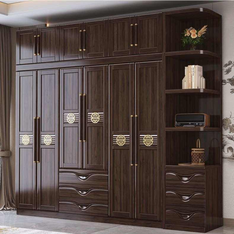 新中式紫金檀木实木衣柜家用卧室小户型出租屋大容量储物衣橱现代,住宅家具,独立衣柜,淘宝优惠券,粉丝福利购,淘宝优惠卷