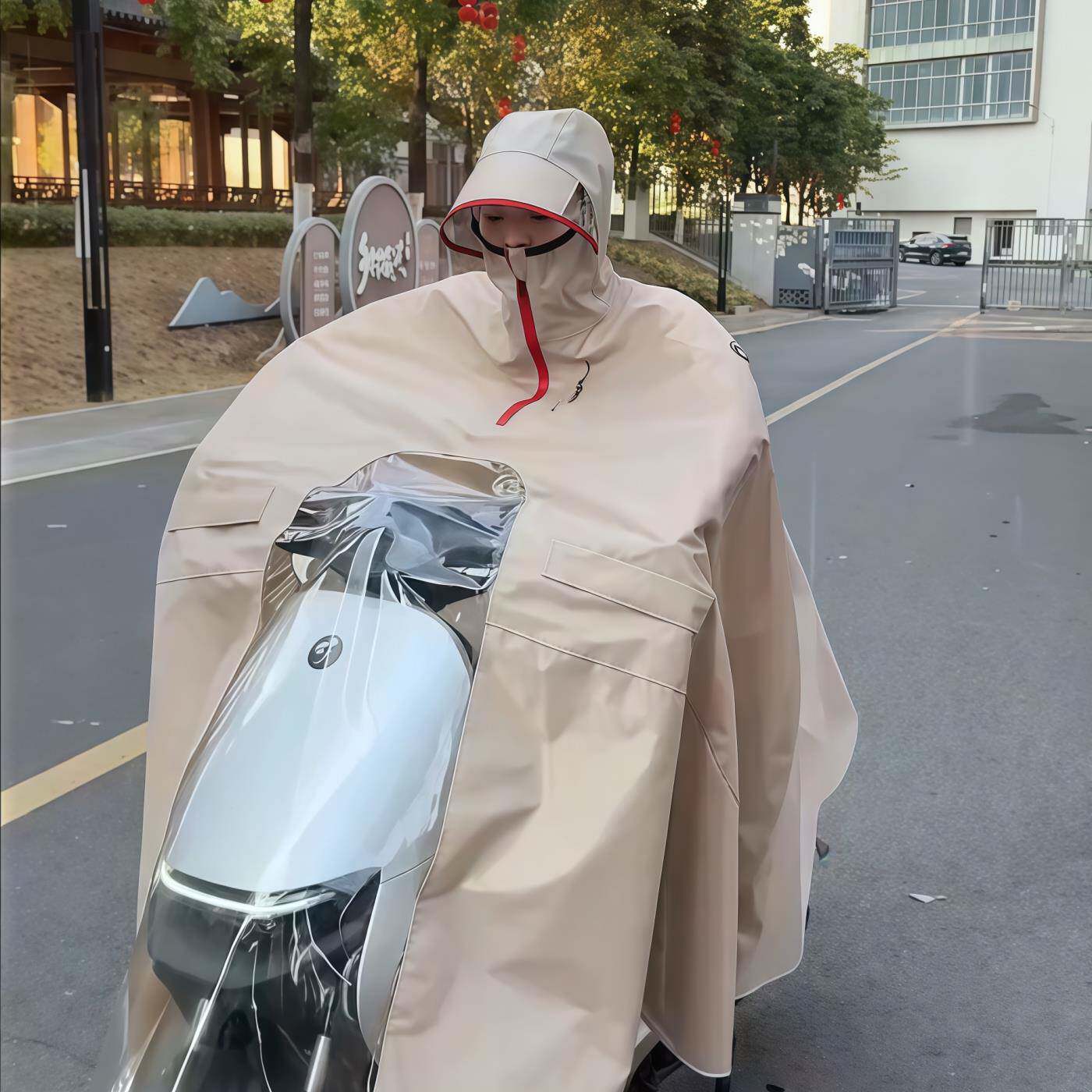 电动车雨衣全身防暴雨加大加厚机车电动车骑行雨披牛津布男女款