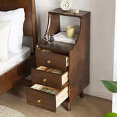 家逸实木床头柜迷你小型极窄床边柜超窄30cm窄边夹缝置物架