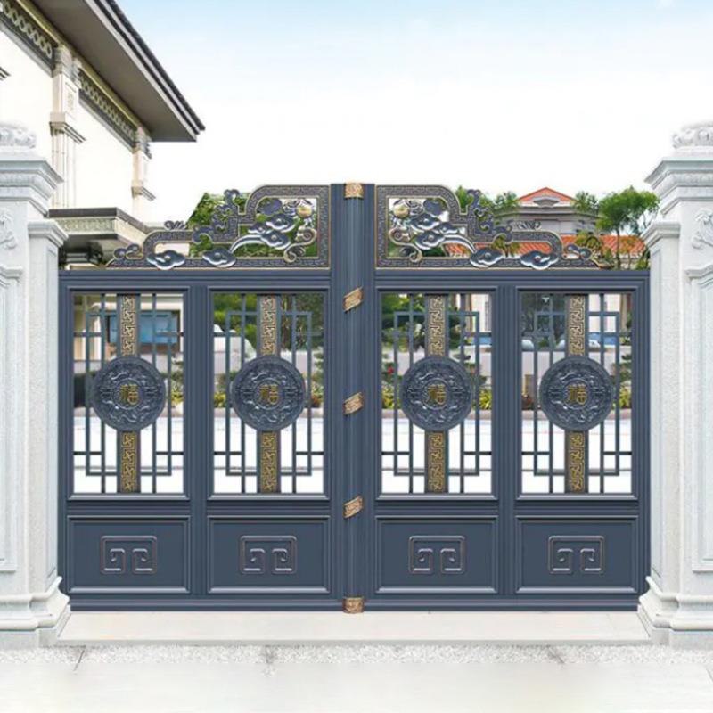 铝合金庭院大门家用院子花园别墅大门不锈钢农村自建房单双开大门