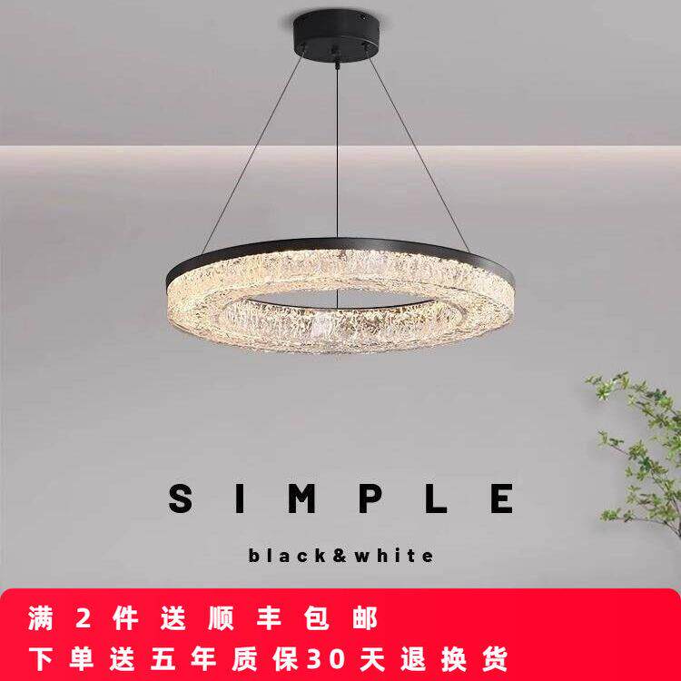 意式极简客厅吊灯高端全铜北欧轻奢大气主卧室大厅简约别墅树脂灯