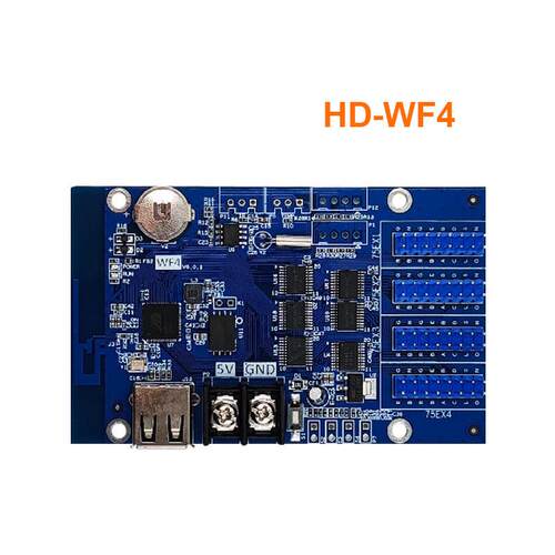HD-WF4炫彩显示屏Wi-Fi控制卡板载 4 个 HUB75E另有W63 C08L全彩