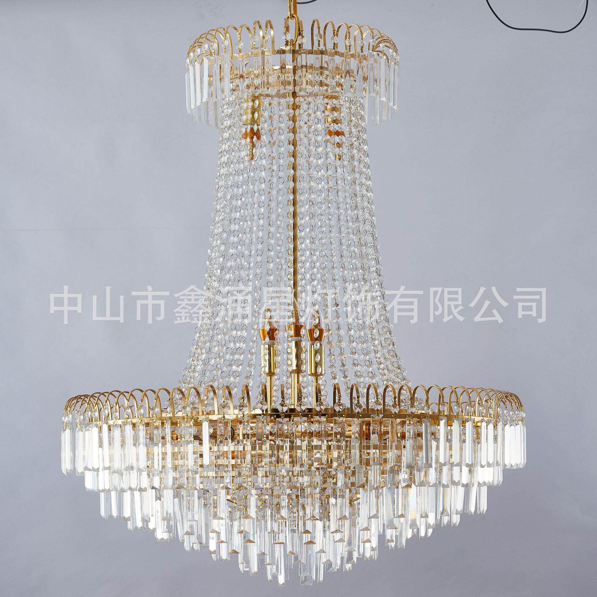 厂家直供新款婚礼吊顶装饰品灯具创意婚庆欧式水晶珠帘吊灯