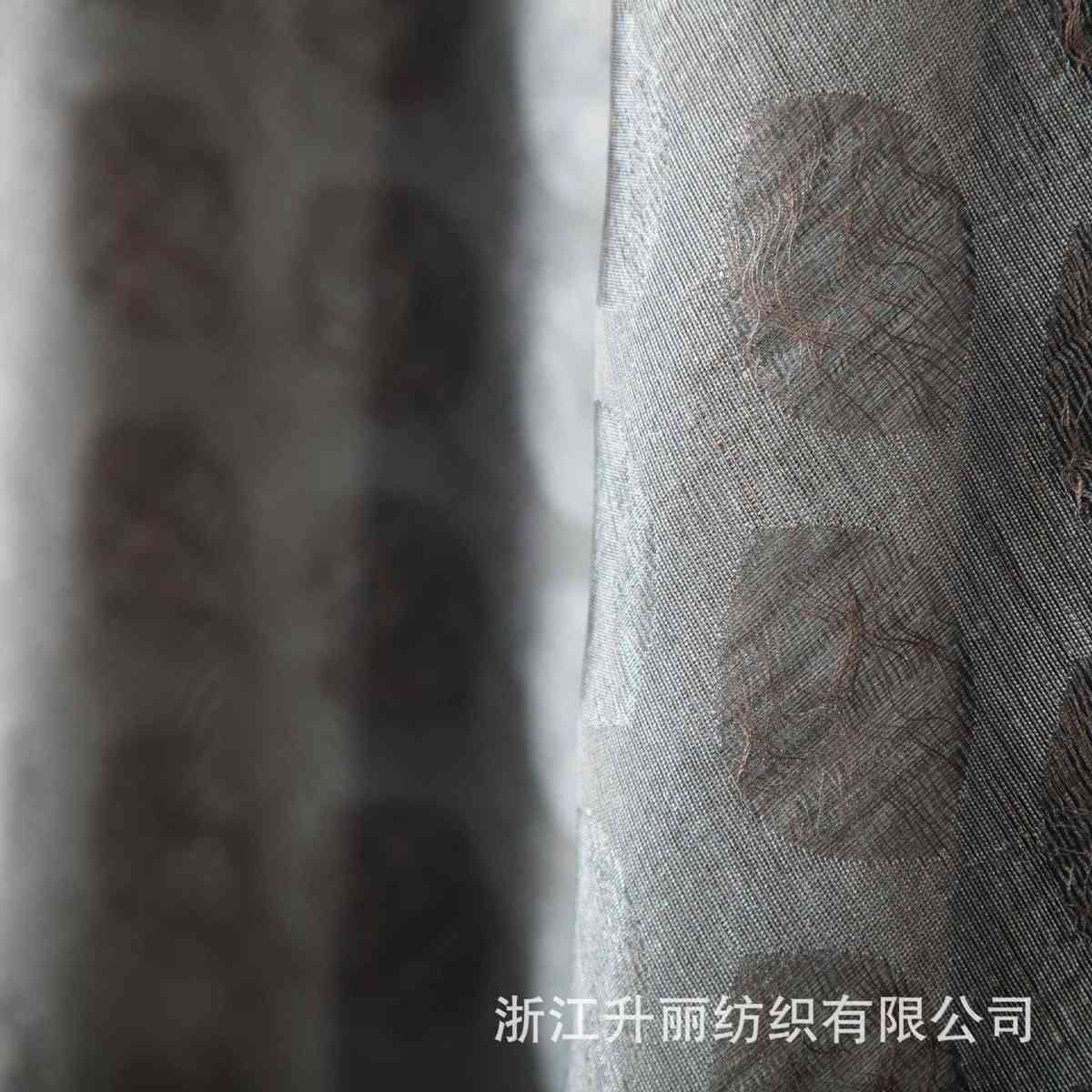 金丝提花窗纱面料法式纱帘成品奢华别墅大宅透光窗帘纱批发嘉兴