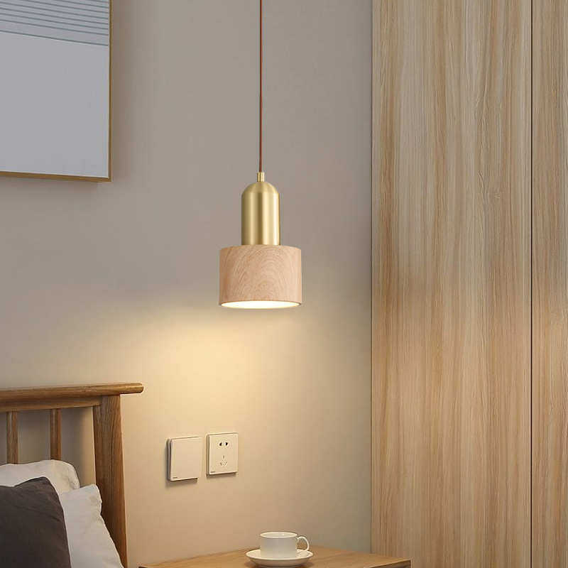 新中式吊灯卧室灯床头创意禅意胡桃木吧台侘寂风餐厅吊灯中山灯具,家装灯饰光源,客厅吊灯,淘宝优惠券,粉丝福利购,淘宝优惠卷