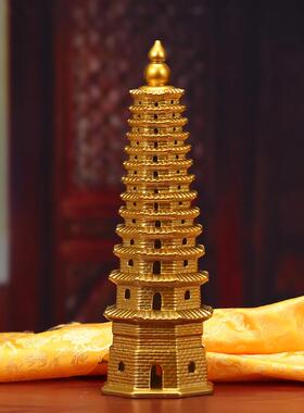 陶瓷文昌塔摆件男孩女孩通用九层13层十三层办公室桌面书桌装饰品
