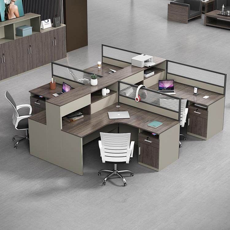 新款直销职员办公桌椅组合办公室员工单人电脑桌带抽屉文件柜书桌