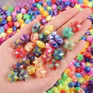 星星折纸吸管夜光大号塑料管幸运五角星瓶软管手工叠编织专用折管