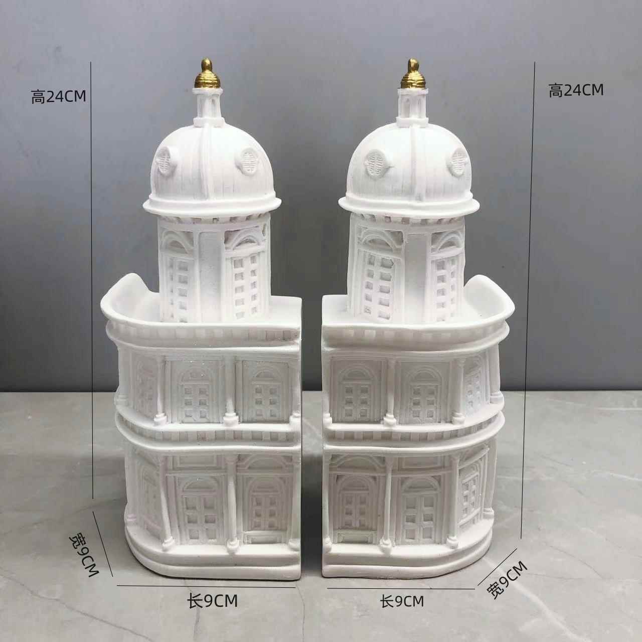 欧式创意建筑堡书NA986城靠公书挡摆件客厅办饰室书房酒柜家居桌