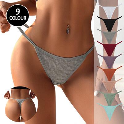 6 G String Thongs Women Panties Stretch back Tangas Rise