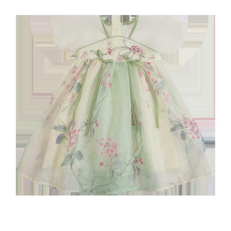 正品洋气中国风汉服六一幼儿舞台园演服男蹈女宝宝诗词出舞表演服