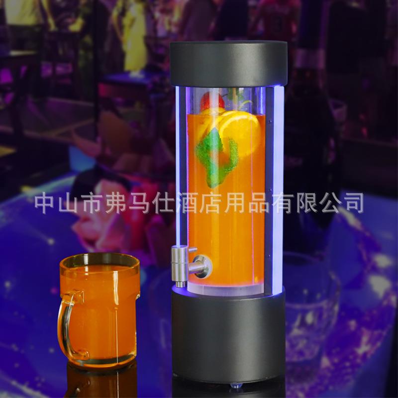酒吧专用酒炮3升可乐桶扎啤桶2升5升精酿酒炮发光小酒桶发光酒桶