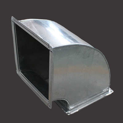 镀锌不锈钢共板法兰弯头工厂车间车库通风管道方形异型管挡雨接口