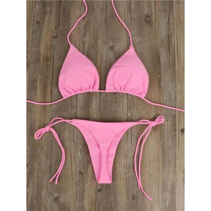 Sexy two-piece clothing swimsuit straps padded panties