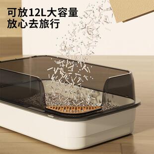 超大猫砂盆高围栏宠防外溅半闭开放式式号特无大封号猫厕所物用品