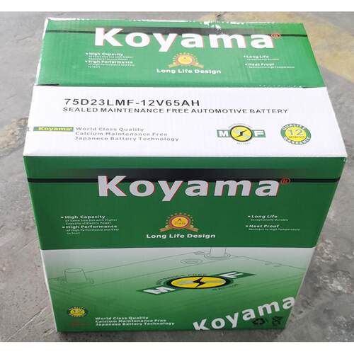 KOYAMA免维护7汽车蓄池 12V电65AH 池汽车起动电 5FIRD23LMF