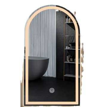 拱形智能浴室镜壁挂式led带灯化妆镜洗手间卫生间挂墙除雾触摸屏