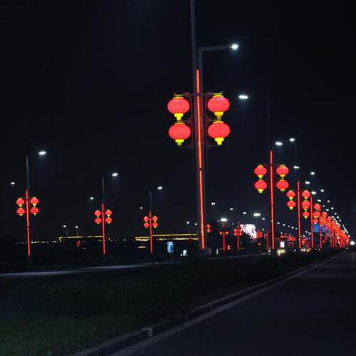 亚克力灯笼 LED塑料户外做大红连串市政路灯城市亮化景观灯喜庆