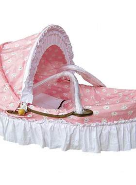 新款直销婴儿手提篮子新生儿睡篮手工草编筐子摇篮床便携式婴儿篮