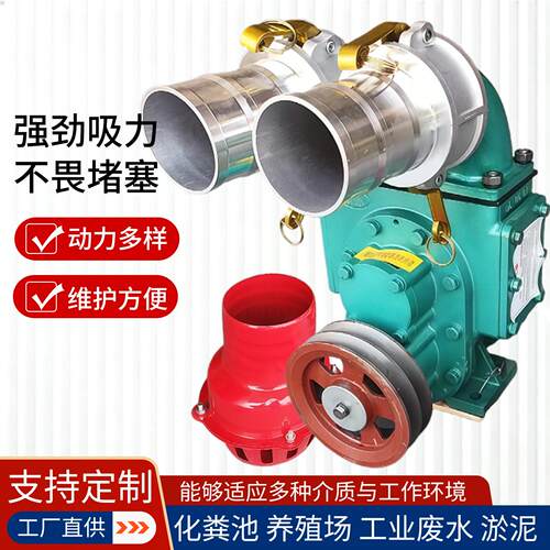 2.5寸猪粪牛粪强力吸污泵泥浆污水小型排污泵农村厕所不堵清理泵
