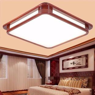 led中式吸784顶灯长方形房实木客厅卧国室灯过中道风仿古书餐厅灯