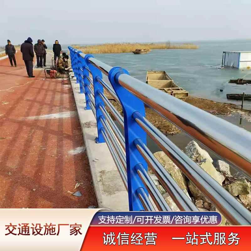 观景河道灯光立交大桥桥梁防护栏杆立柱不锈钢复合管桥梁护栏