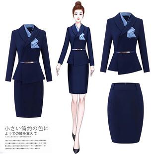 职业名媛西装两件套装高级感银行正装OL礼仪接待售楼部柜姐工作服