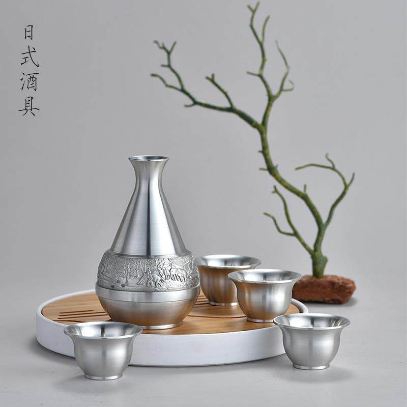荣盛达 锡制日式酒具套装纯锡酒具酒壶酒杯清酒壶温酒器