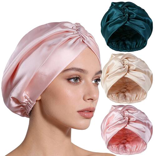 Premium Silk Hair Bonnet Gentle Anti-Frizz Sleep Cap for