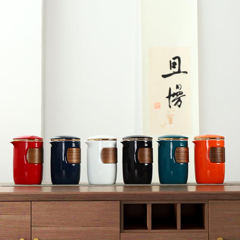 创意手工便携式快客杯一壶三杯携带式随身泡茶壶茶杯套装户外旅行