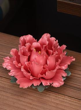 精致国色天HHL香陶瓷手工花桌面摆扩香气摆牡件家居丹客件厅装饰